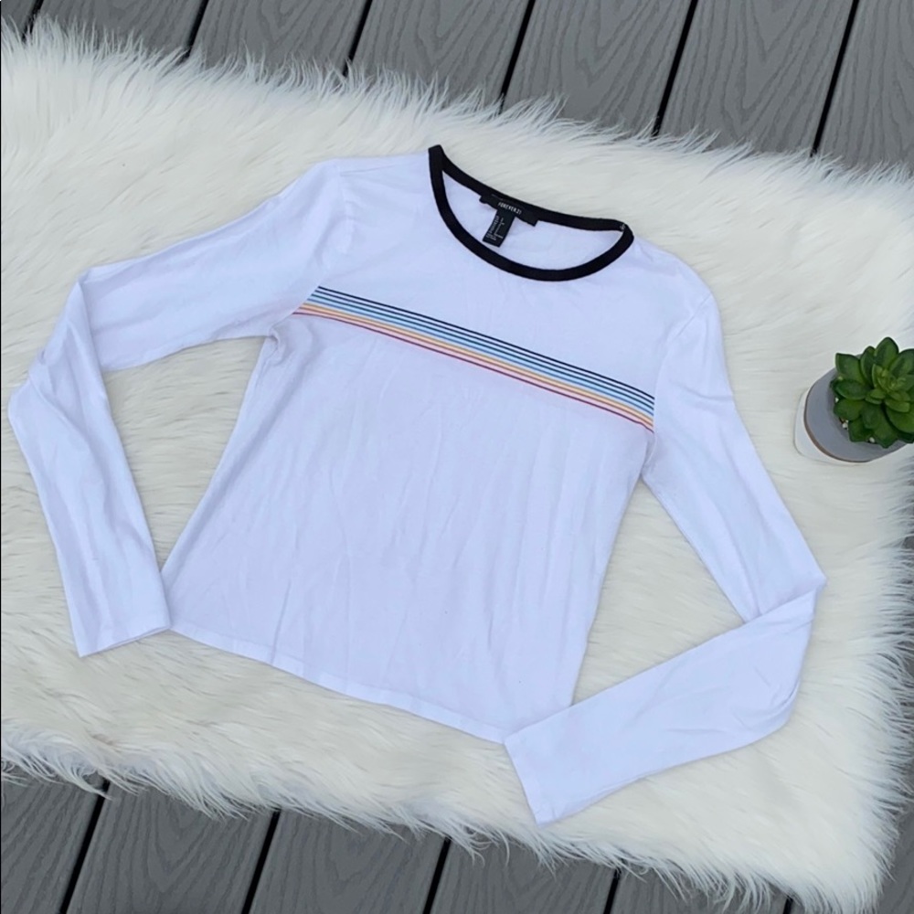 Forever 21 rainbow striped top